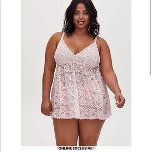 TORRID burgundy lace babydoll
